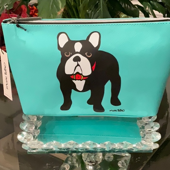 Marc Tetro Handbags - NWT Marc Tetro French Bulldog Cosmetic Pouch